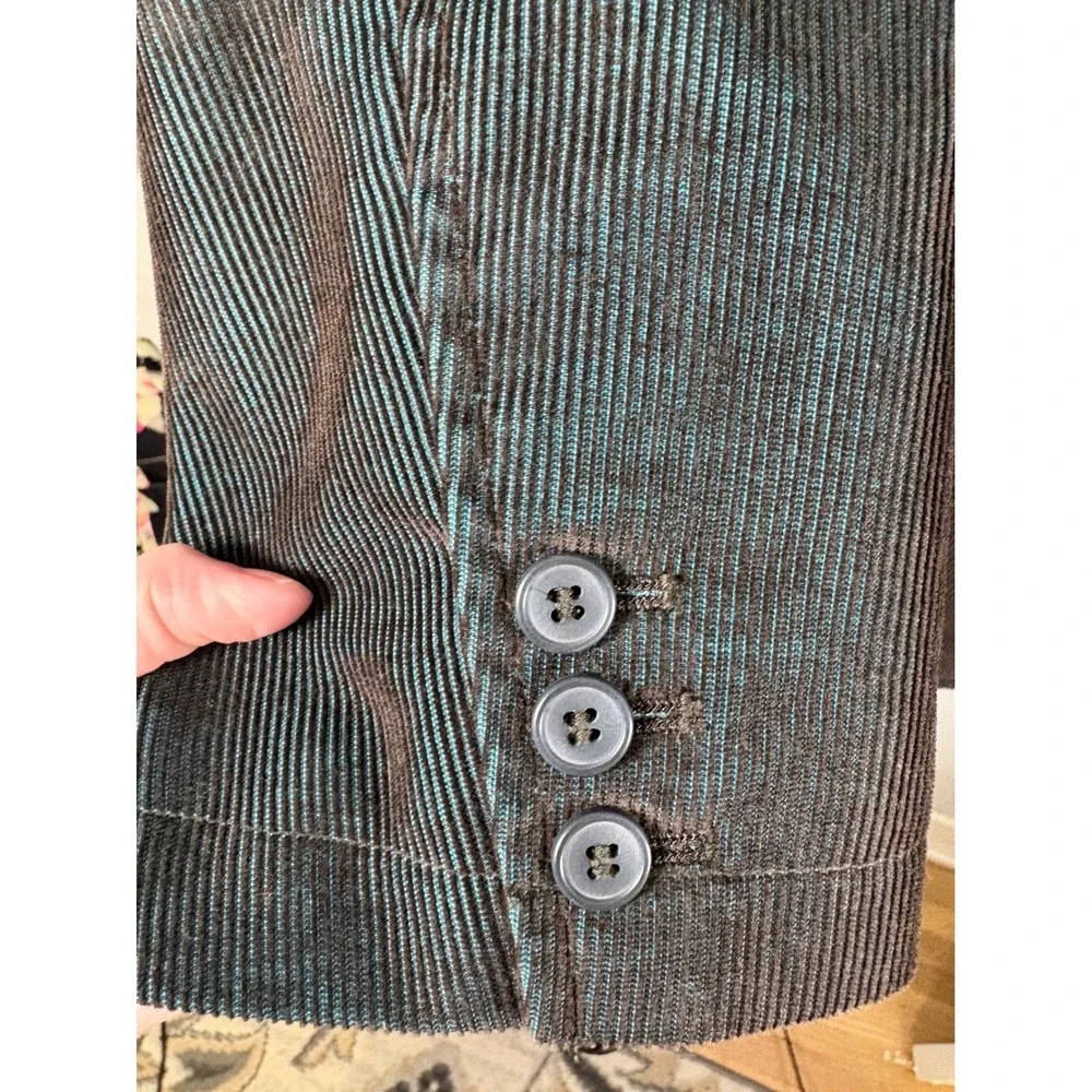 Black‎ Rivet Mens Blue Corduroy 3 Button Blazer Jacket Large
